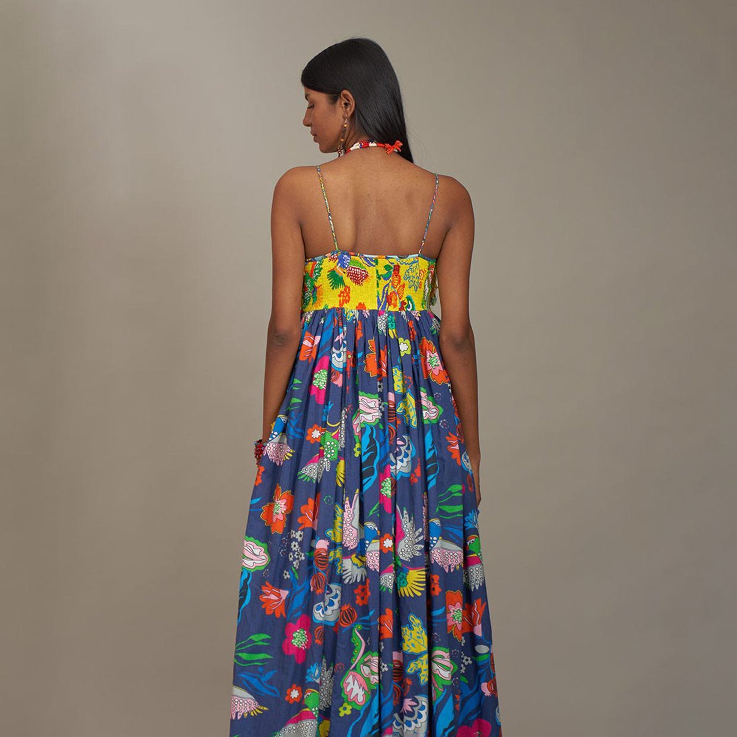 Savannah Bustier Spaghetti Dress Flying Bird