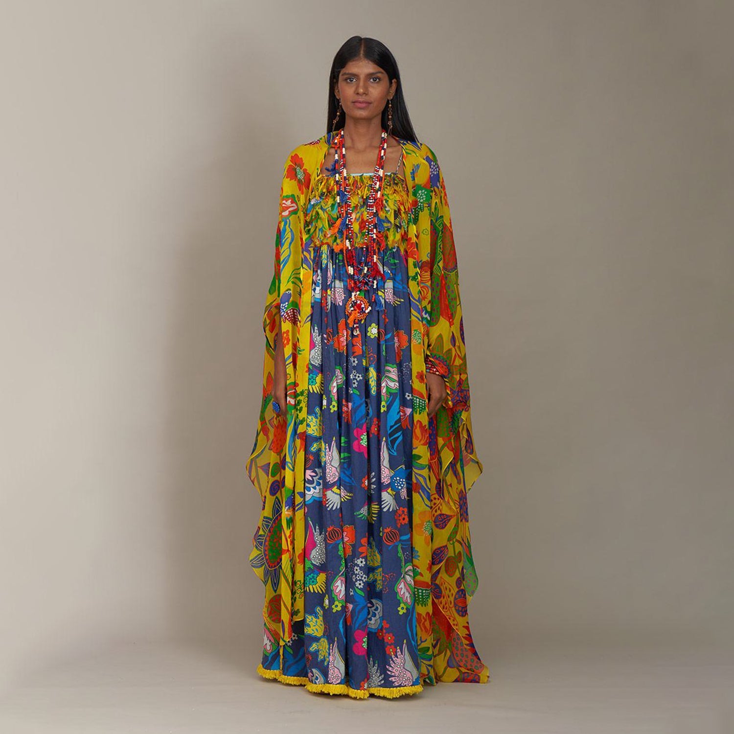 Savannah Bustier Spaghetti Dress Flying Bird