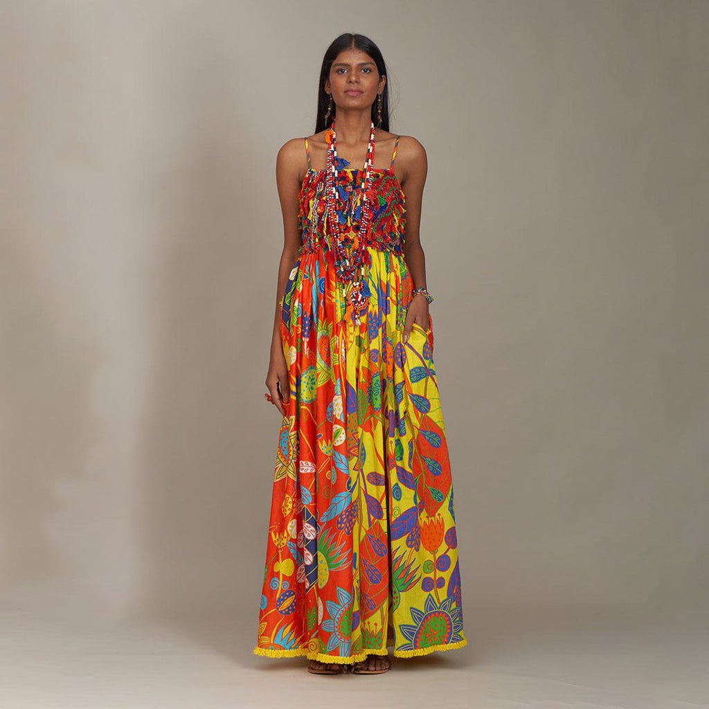 Willow Corset Spaghetti Dress Forest Wonderland