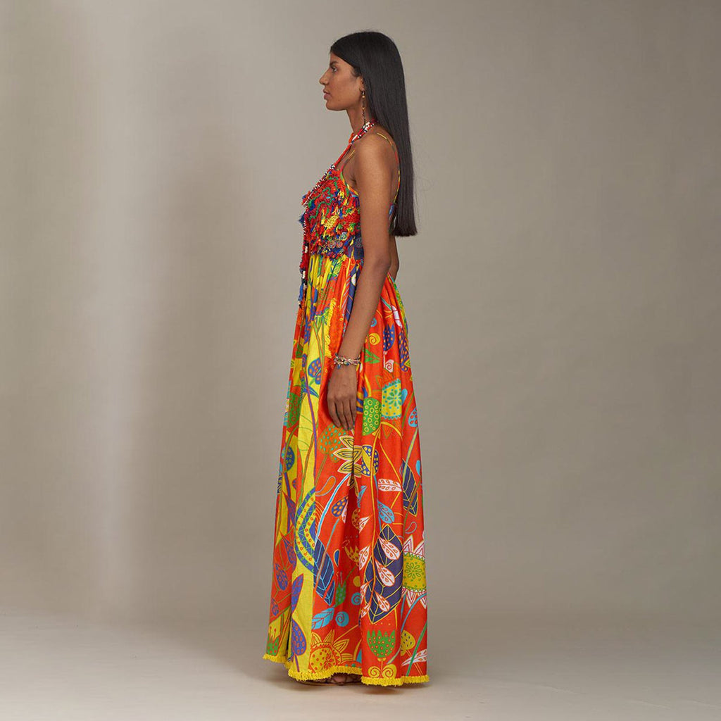 Willow Corset Spaghetti Dress Forest Wonderland