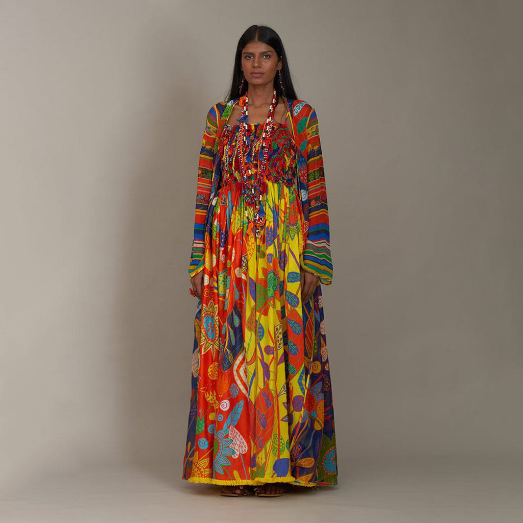 Willow Corset Spaghetti Dress Forest Wonderland